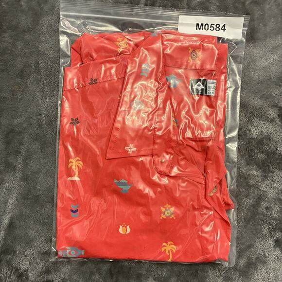 Vtg LRG Shirt Lifted Research Group Mens XXL Pink Tropical Vacation Button Down - Picture 9 of 9